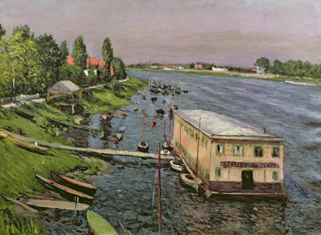 Il pontone ad Argenteuil da Gustave Caillebotte