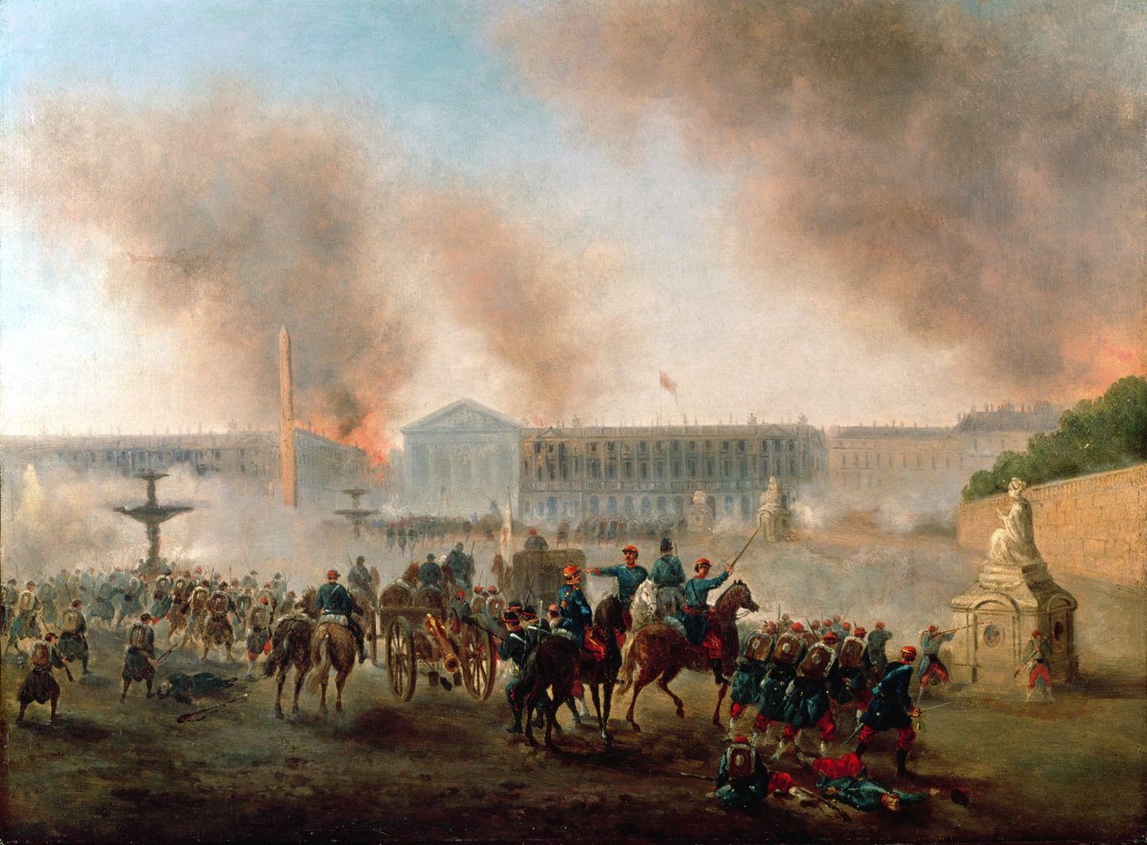 Battaglia in Place de la Concorde, 1871 da Gustave Clarence Rodolphe Boulanger