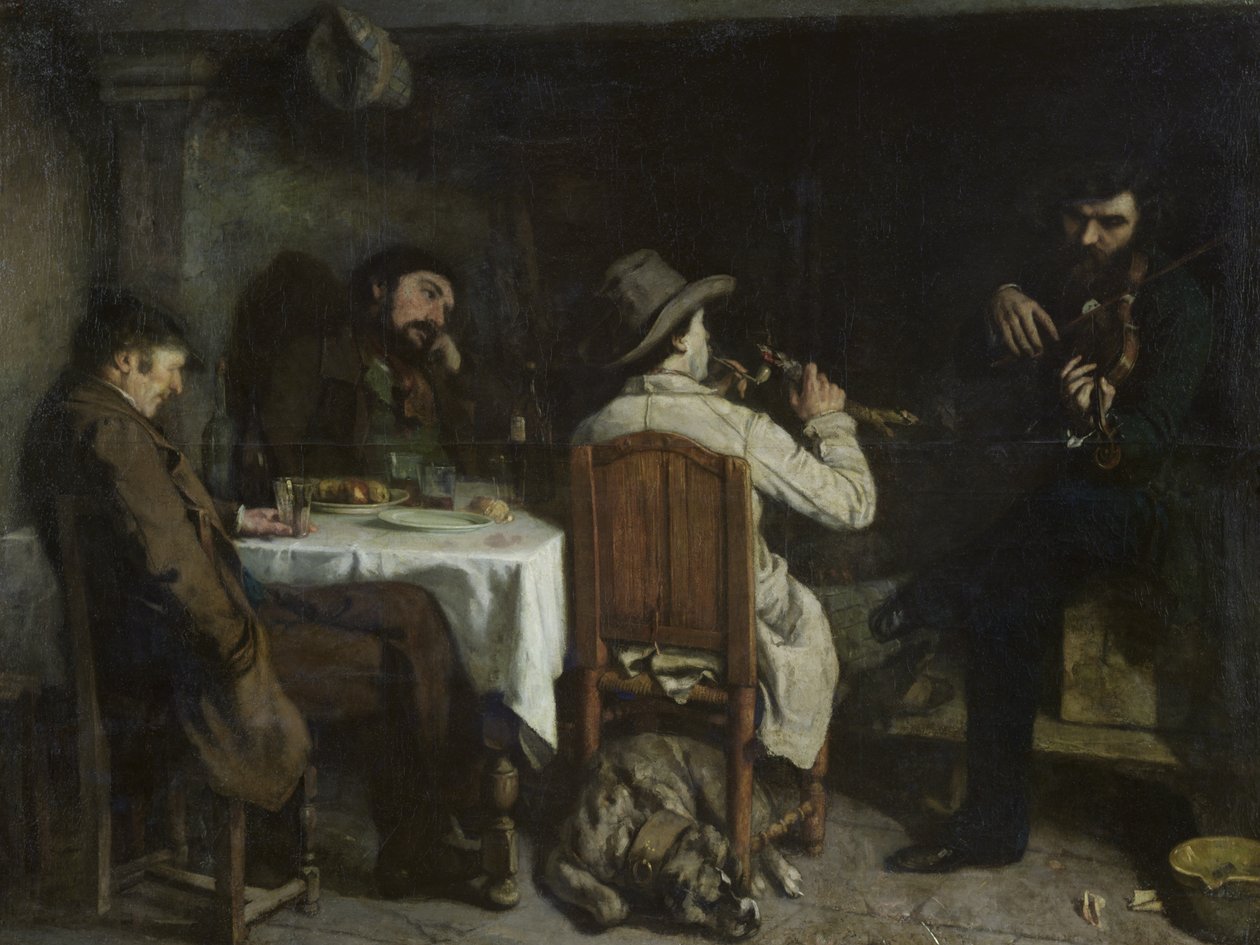 Dopo cena a Ornans, 1848 da Gustave Courbet