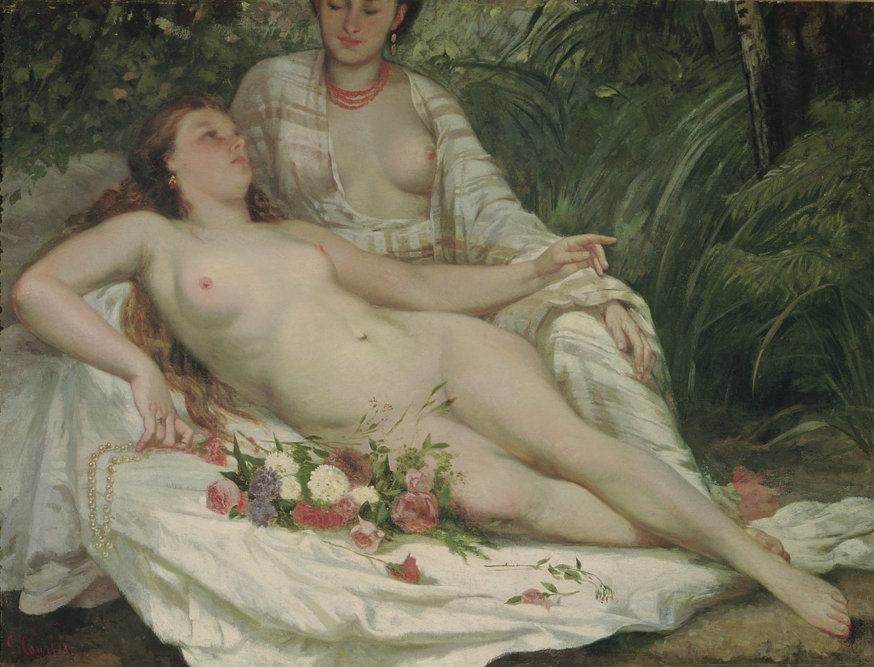 Bagnanti o due donne nude da Gustave Courbet
