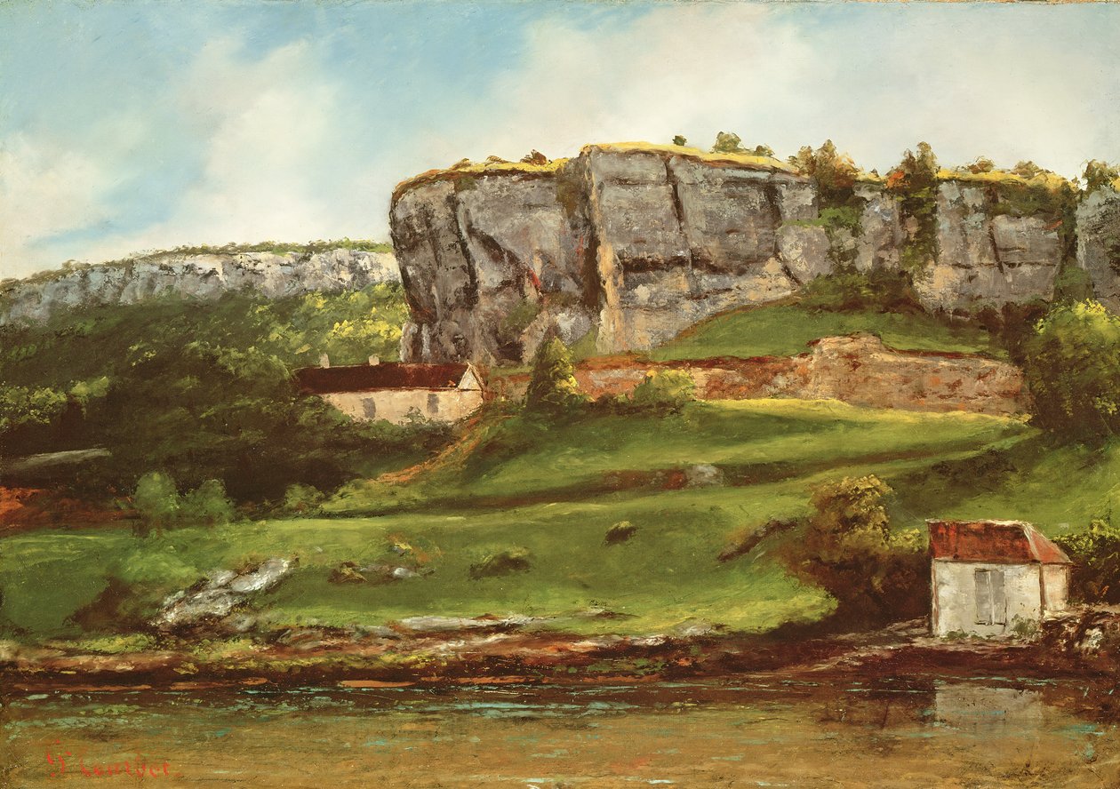 Paesaggio probabilmente della regione di Creux-Billard del Giura da Gustave Courbet