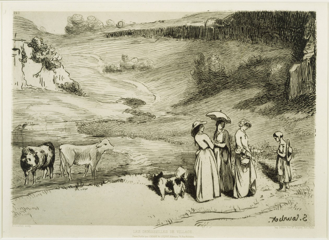 Le signorine del villaggio da Gustave Courbet