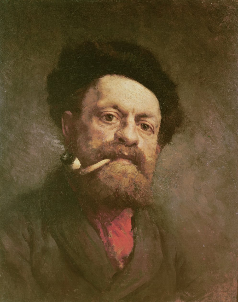 Uomo con pipa da Gustave Courbet