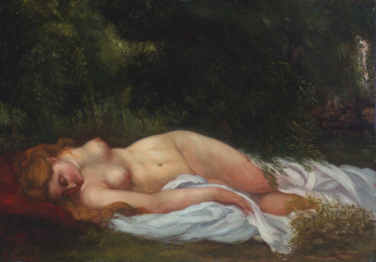 Nudo disteso da Gustave Courbet