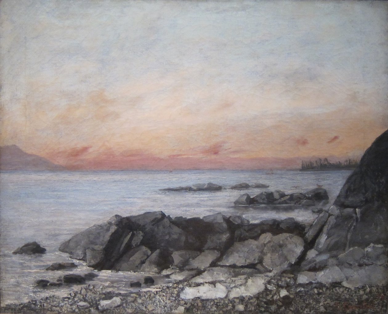 Tramonto, Vevey, Svizzera da Gustave Courbet