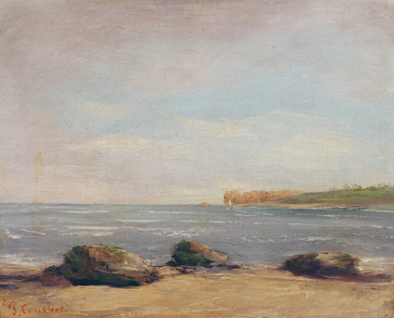 La spiaggia di Etretat, 1872 da Gustave Courbet