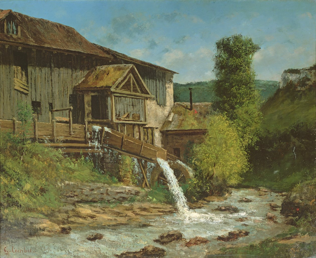 La segheria sul fiume Gauffre da Gustave Courbet
