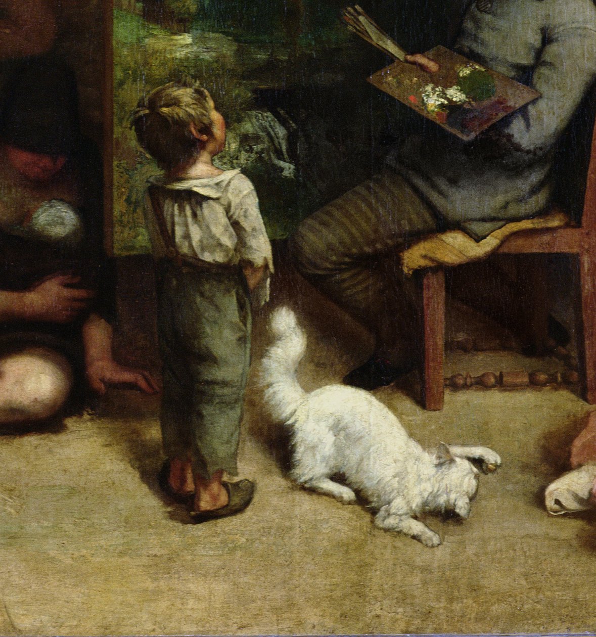 Lo studio del pittore, una vera allegoria, 1855 (dettaglio) da Gustave Courbet