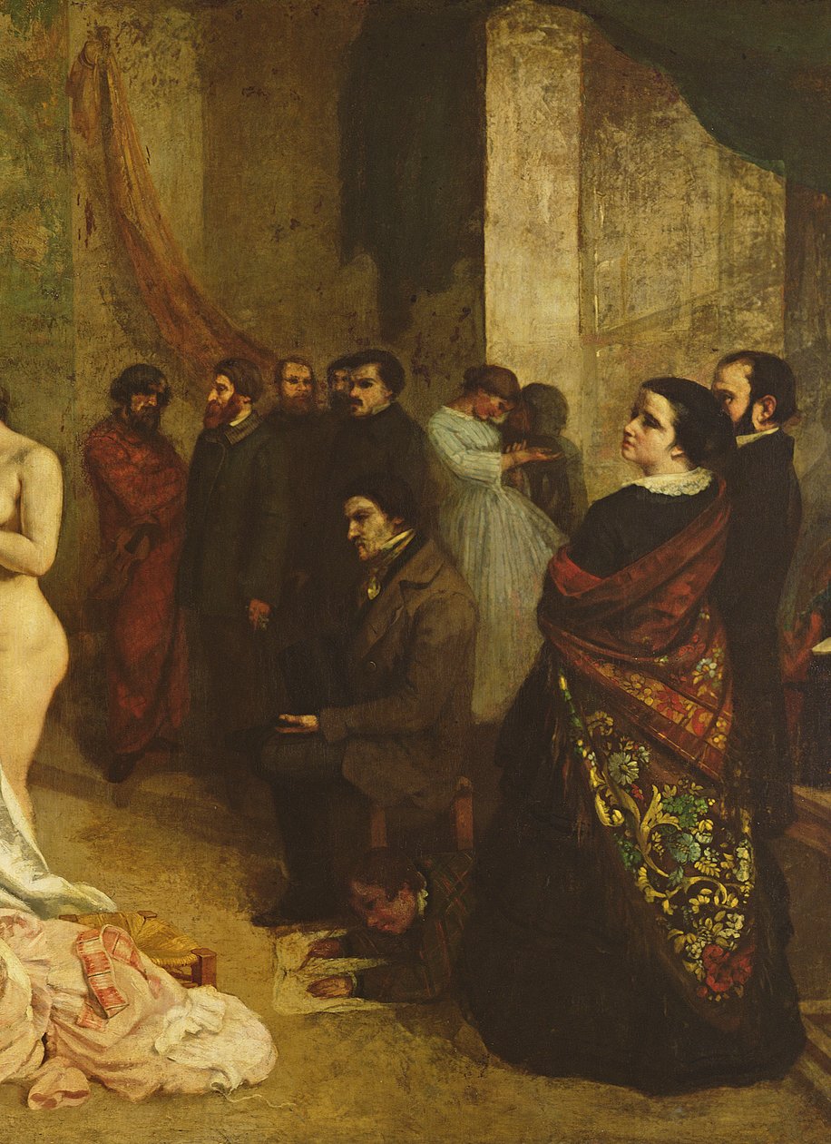 Lo studio del pittore, una vera allegoria (dettaglio) da Gustave Courbet