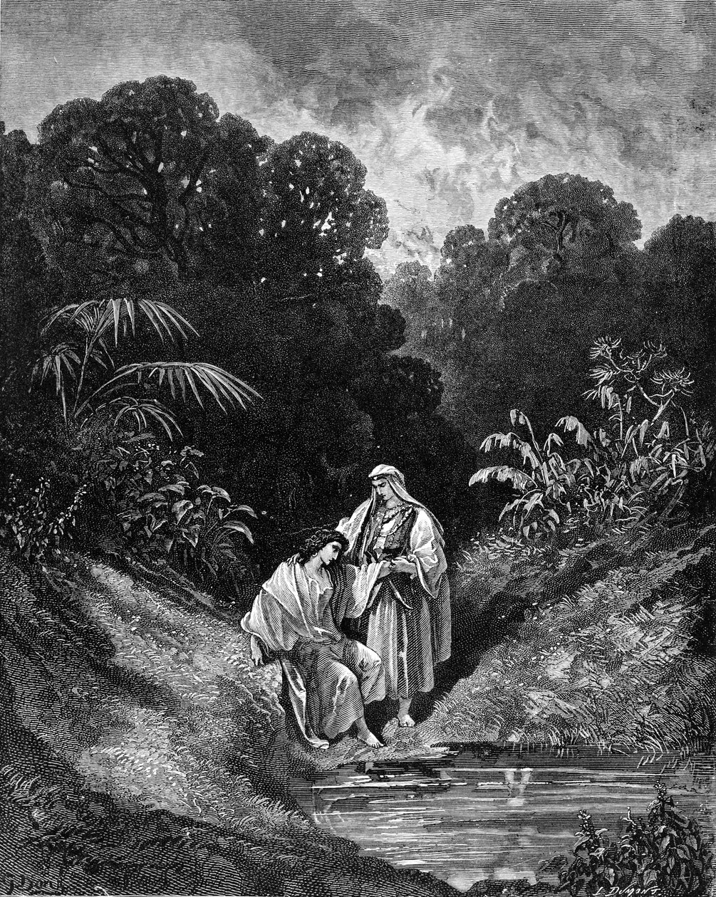 Davide e Gionata, incisione di Gustave Doré da Gustave Dore