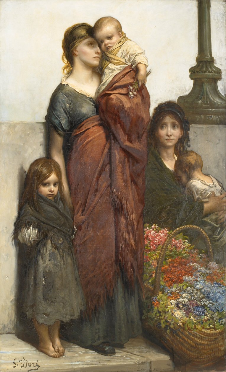 Venditori di fiori di Londra da Gustave Dore