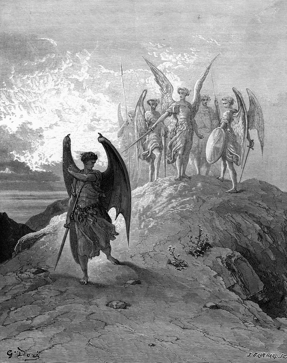 Paradiso perduto: Satana è sconfitto da Doré da Gustave Dore