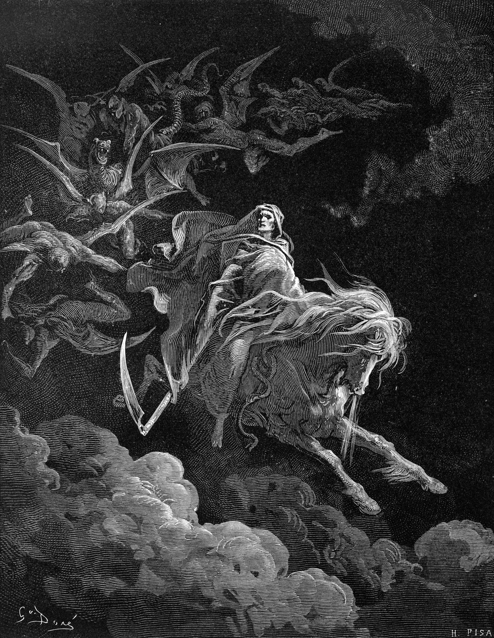 Apocalisse: Visione della morte, di Gustave Doré. - Bibbia da Gustave Dore