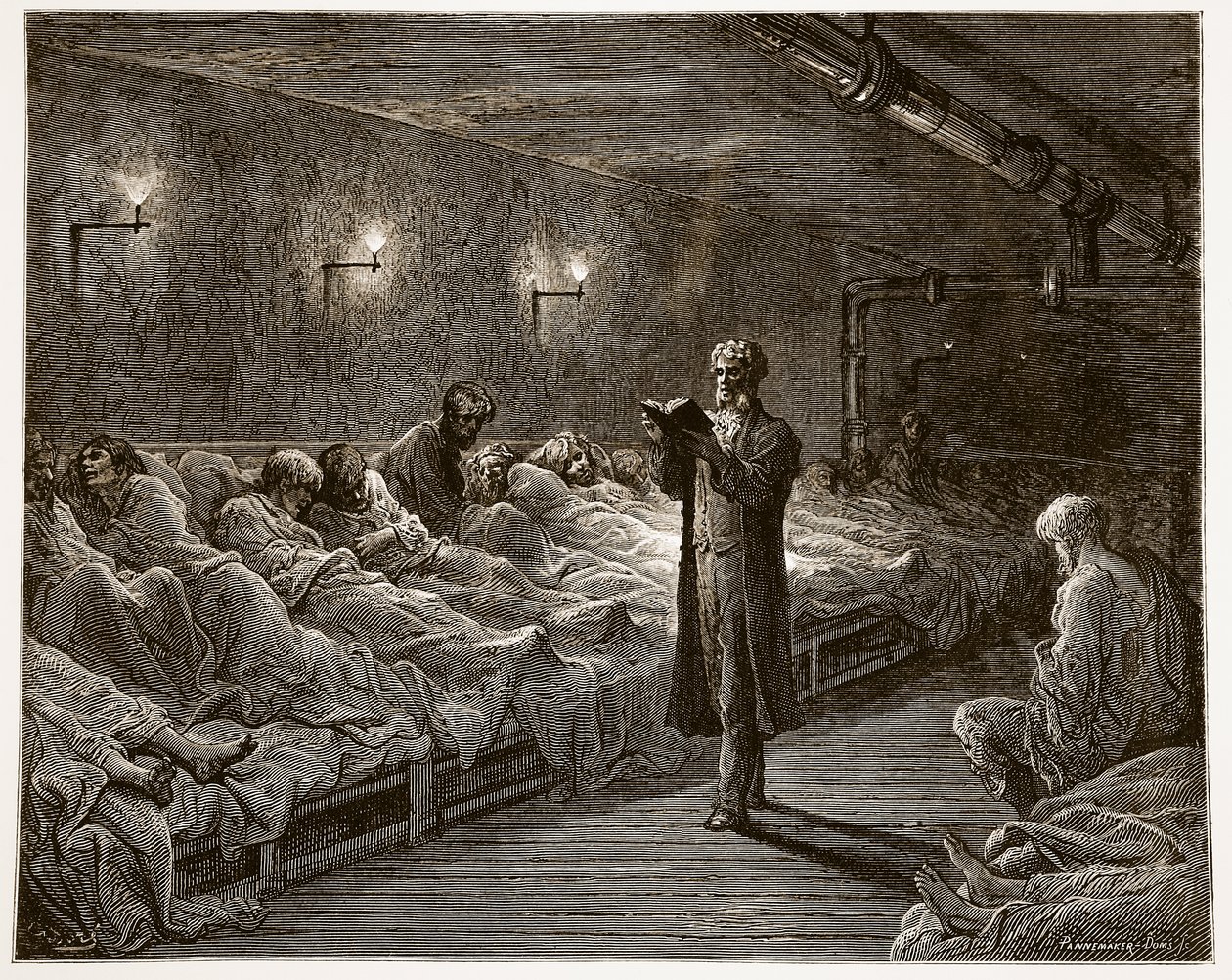 Lettore di Scritture in un Rifugio Notturno, da 