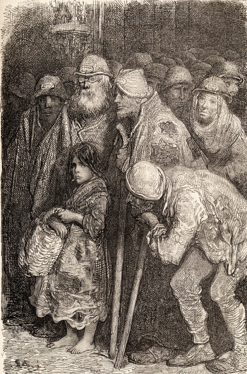 Mendicanti spagnoli di Burgos, Spagna nel XIX secolo, 1878 da Gustave Dore