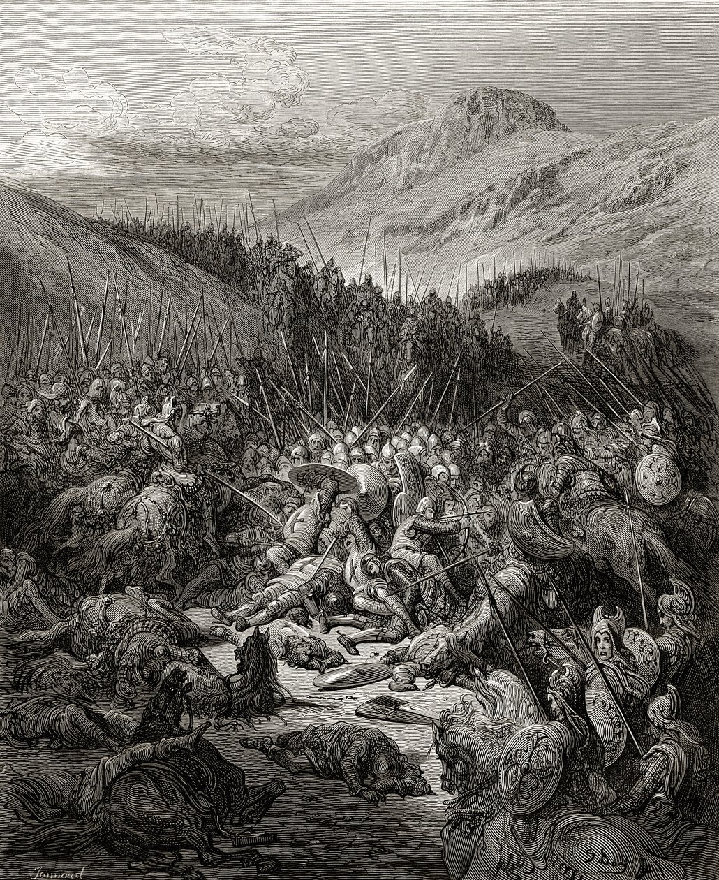 La Battaglia di Arsuf nel 1191, illustrazione da 