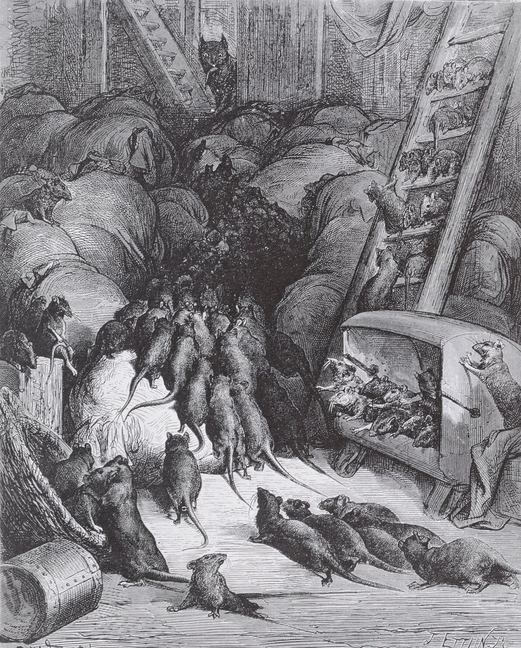 La lega dei topi, 1868 da Gustave Dore