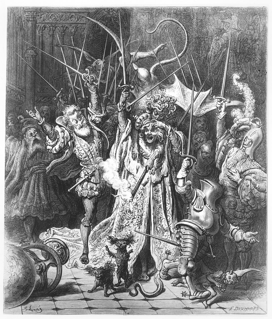 Il giocatore di Pinochle, illustrazione da 