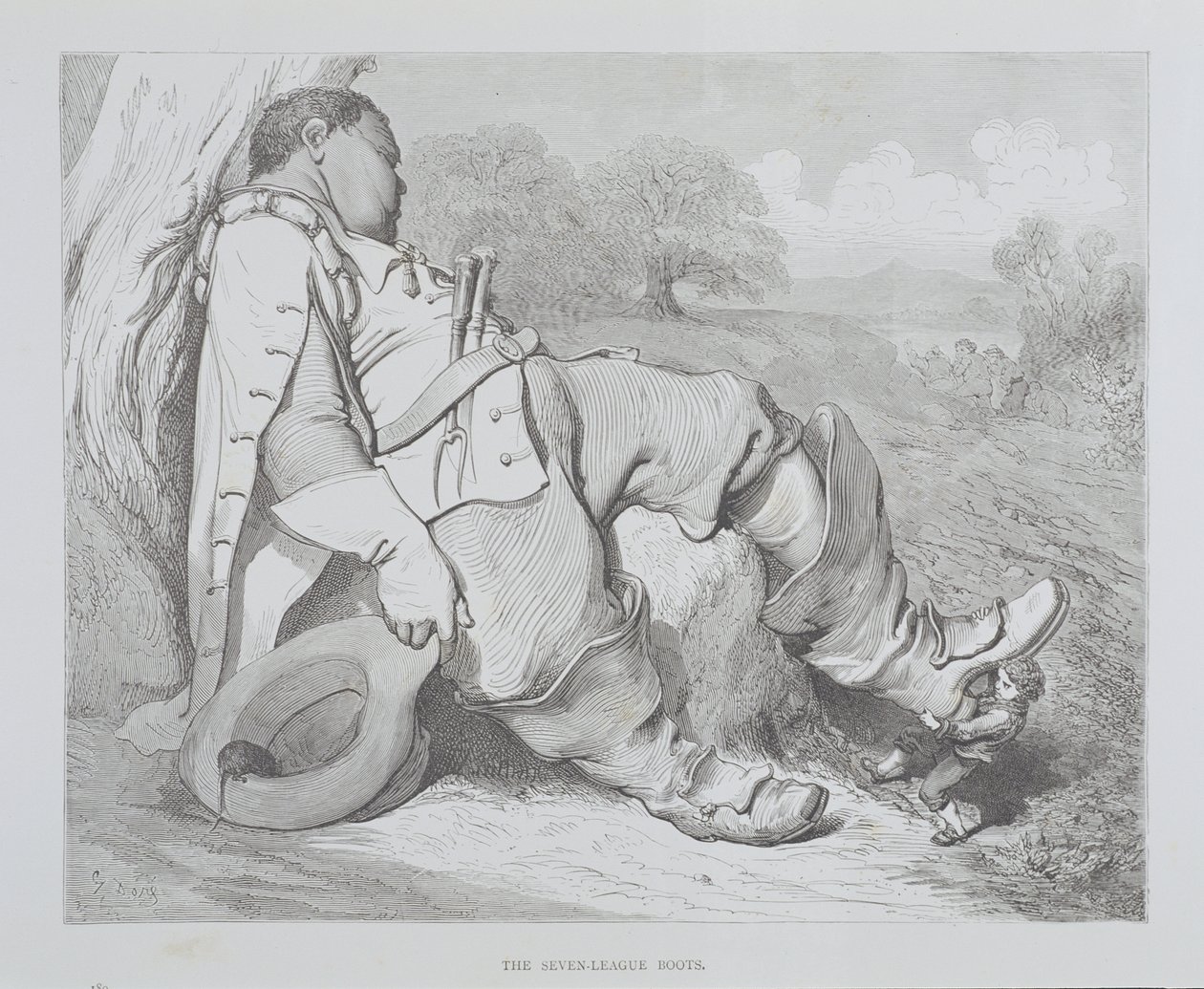 Gli stivali delle sette leghe, c.1868 da Gustave Dore