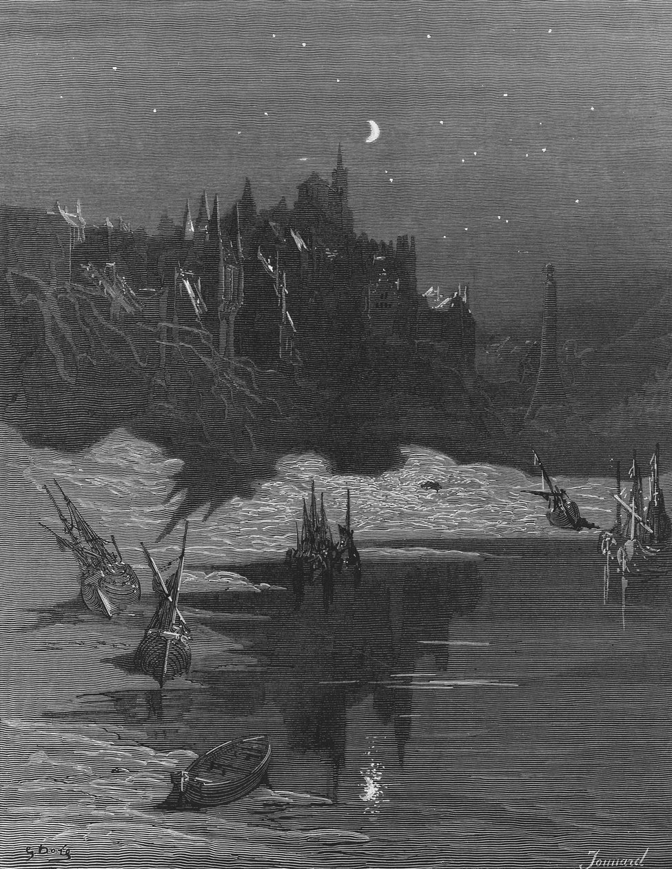 La prima visione del suo paese natale da parte del marinaio, liberato dalla sua trance e svegliato dal sonno, scena da 