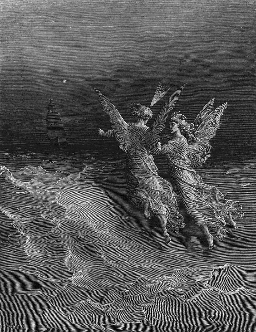 I due spiriti compagni dello Spirito del Polo Sud chiedono perché la nave viaggia così velocemente senza l