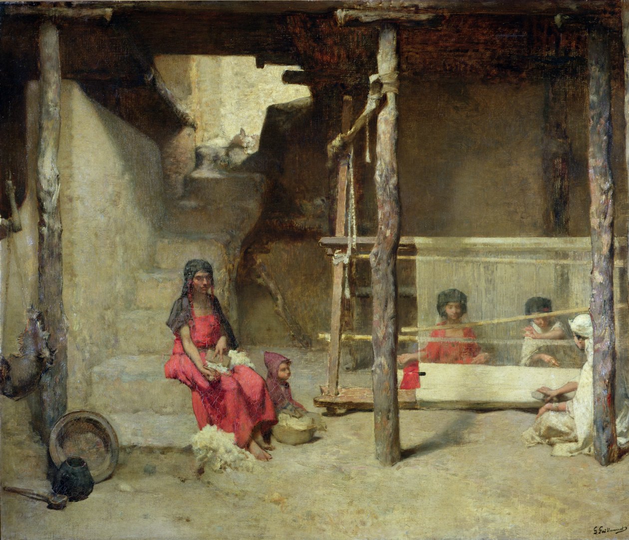 Tessitori a Bou-Saada da Gustave Guillaumet