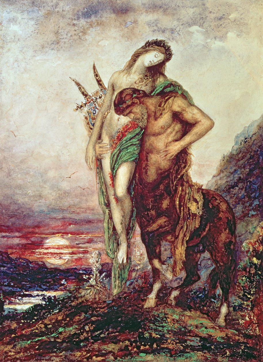 Poeta Morto Portato da un Centauro da Gustave Moreau
