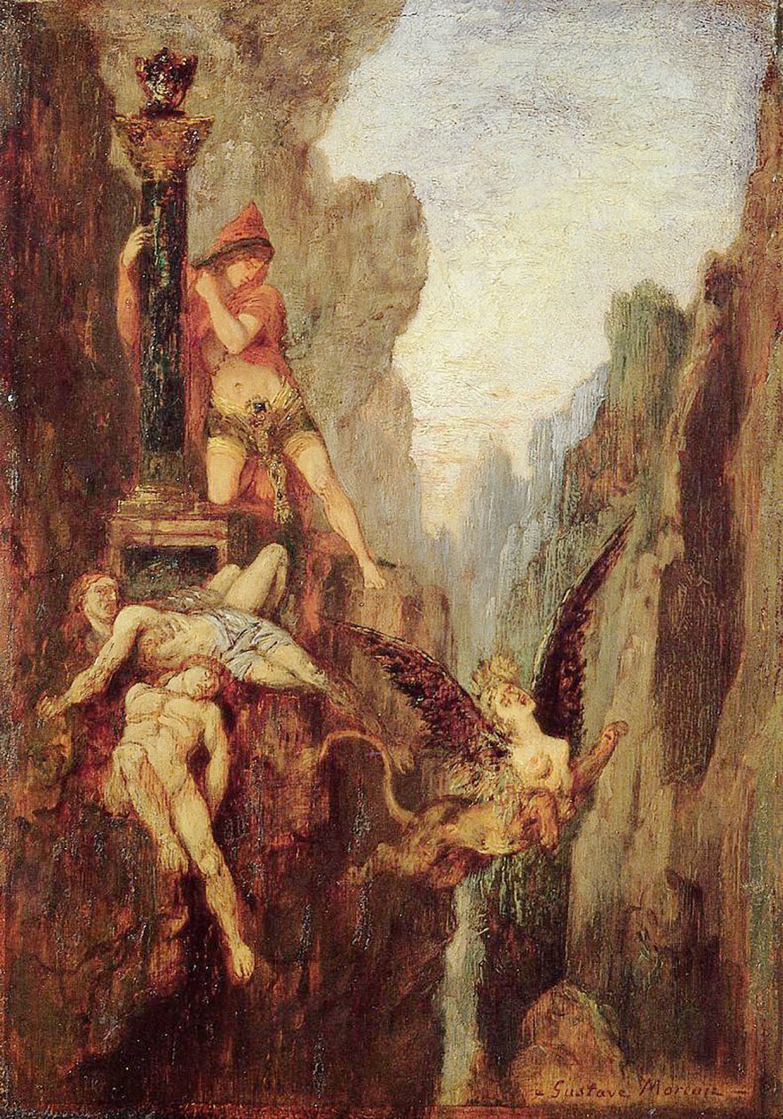 La Sfinge sconfitta, c.1878 da Gustave Moreau