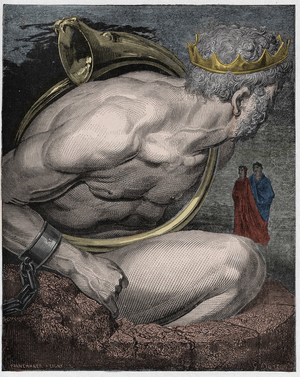 Inferno, Canto 31: Nimrod dei giganti (illustrazione dalla Divina Commedia di Dante Alighieri, 1885) da Gustave after Dore