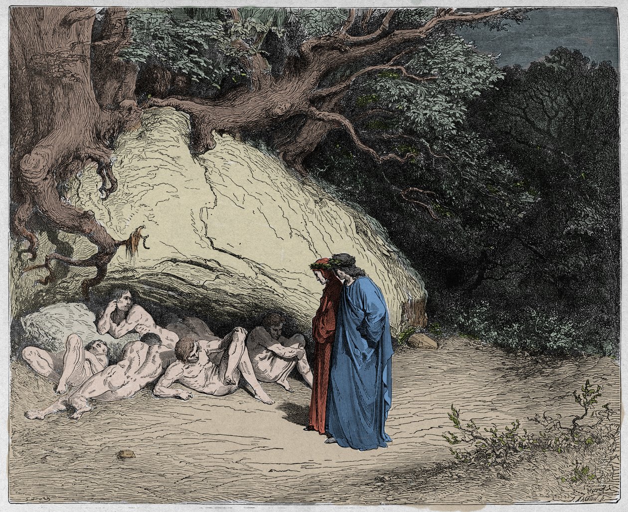 Inferno, Canto 4: Le anime innocenti nel Limbo, illustrazione dalla Divina Commedia di Dante Alighieri, 1885 da Gustave after Dore