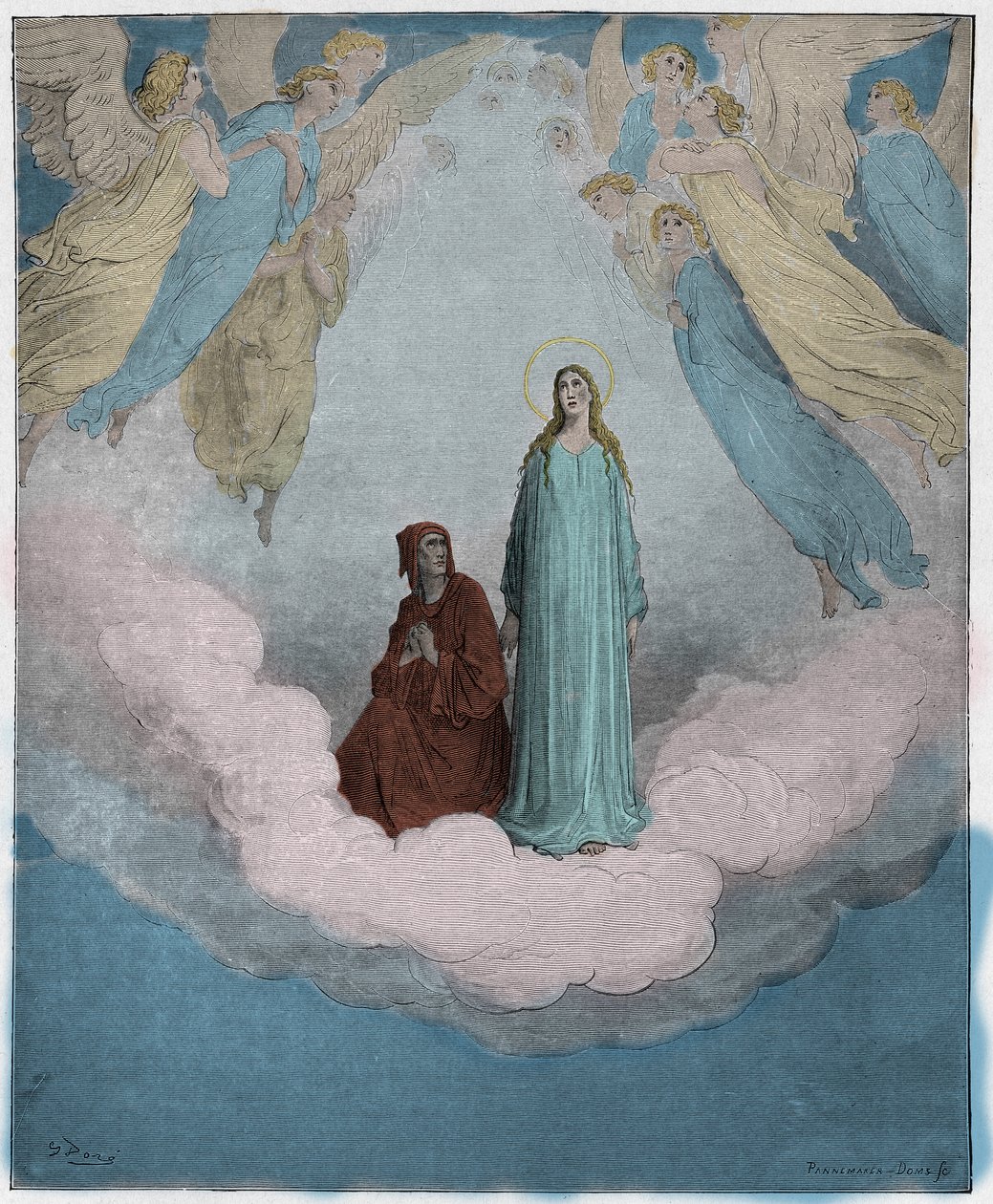 Paradiso, Canto 21: Beata Beatrice nel settimo cerchio (illustrazione dalla Divina Commedia di Dante Alighieri, 1885) da Gustave after Dore