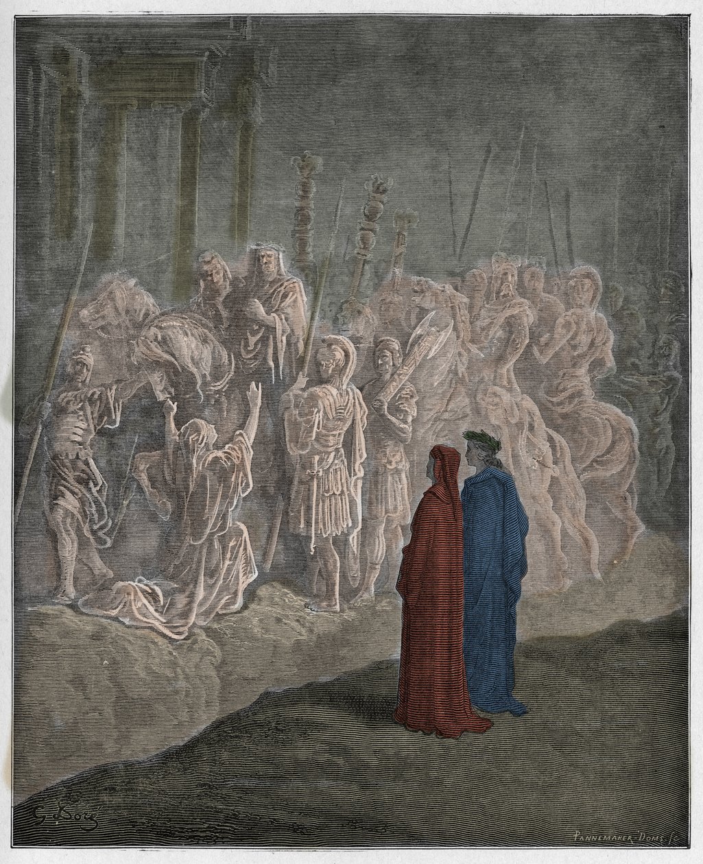 Purgatorio, Canto 10: Le sculture di marmo che rappresentano l