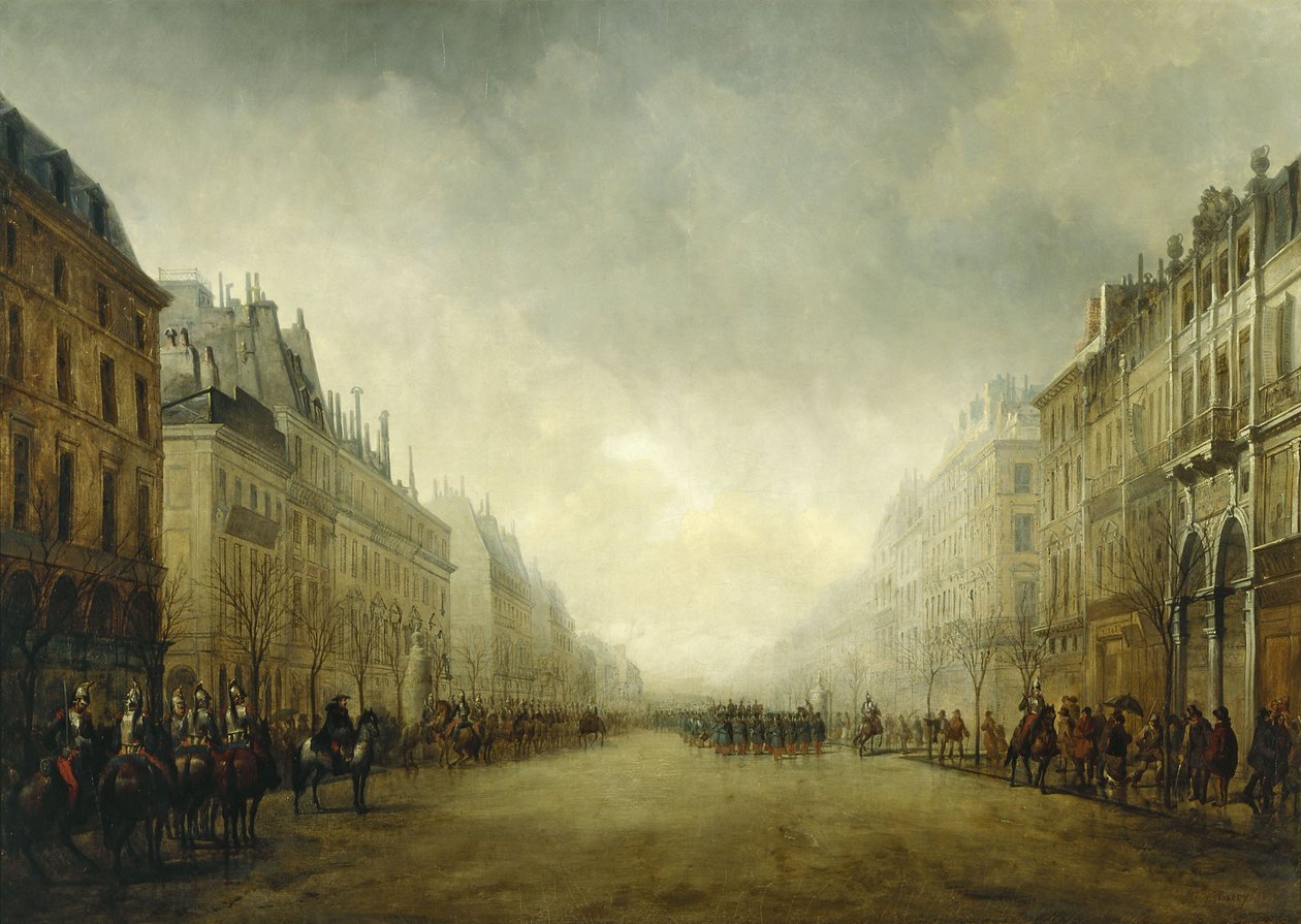 Rassegna passata dal Principe-Presidente sui Grandi Boulevards da Gustave Edward Barry