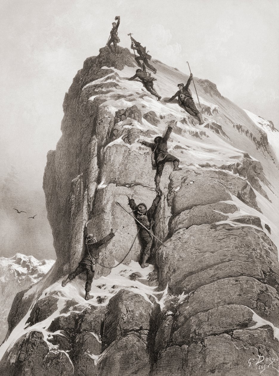Prima ascensione del Cervino da Gustave (after) Dore