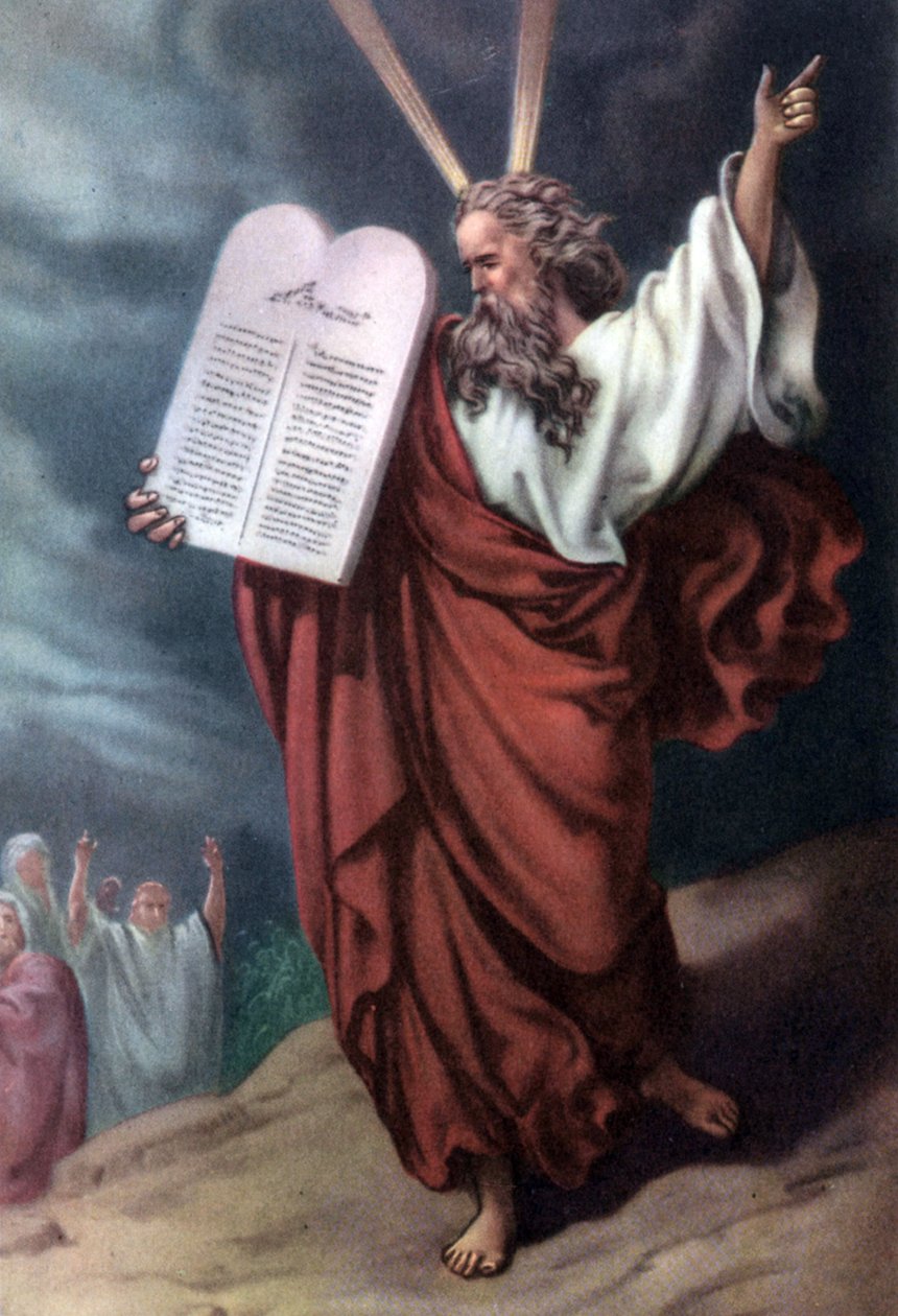 Mosè e le tavole della Legge, c. 1950s da Gustave (after) Dore