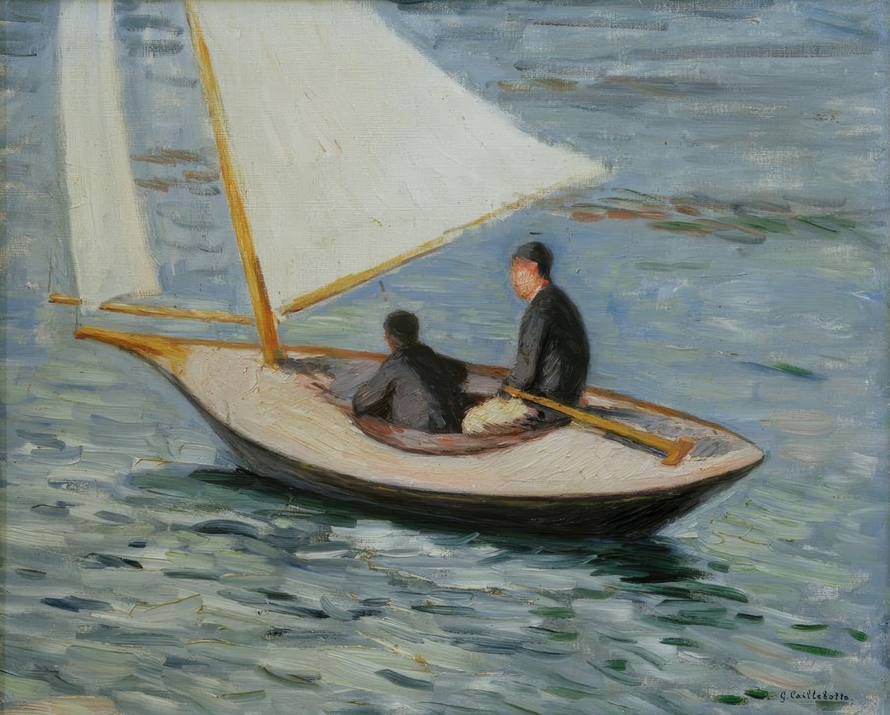Barca a vela sulla Senna da Gustave Caillebotte