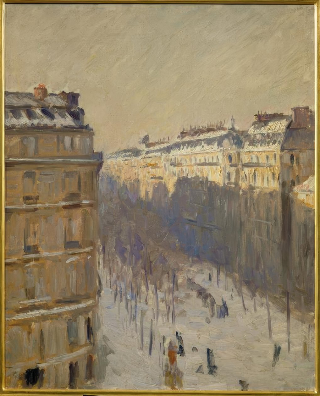 Boulevard Haussmann, effetto neve da Gustave Caillebotte