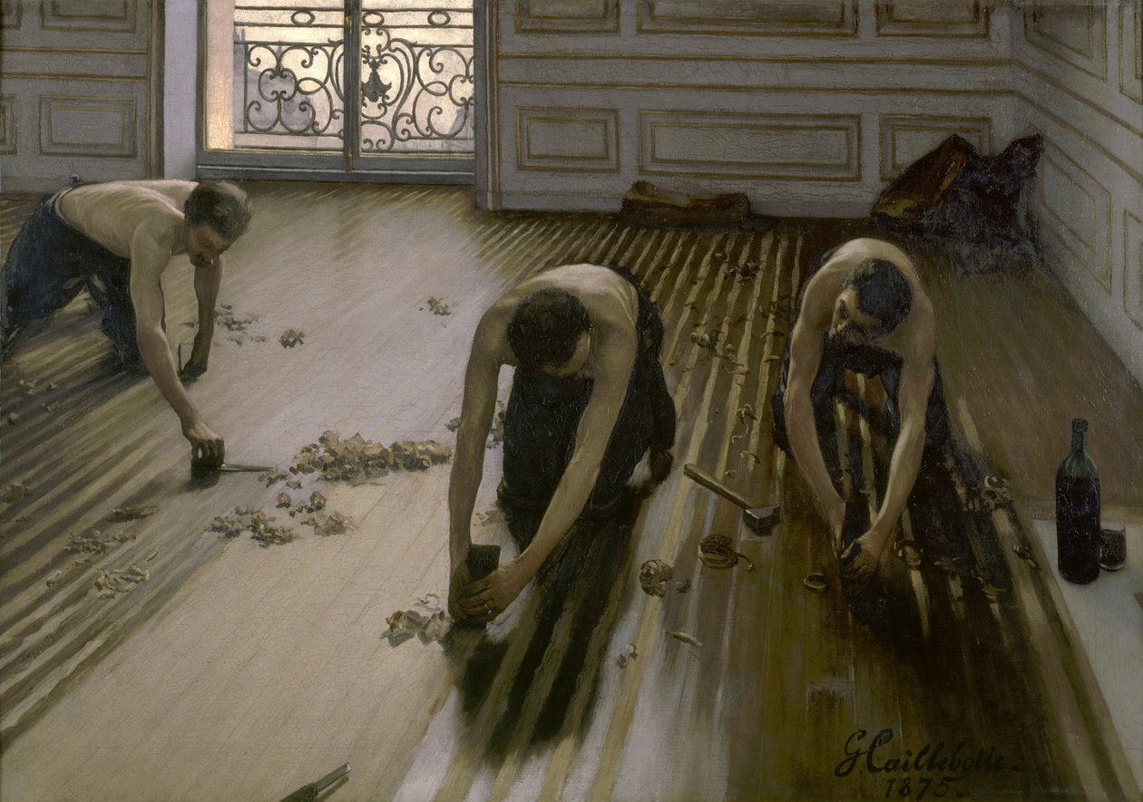 Francese: Les planoteurs de parquet Parquet planers da Gustave Caillebotte