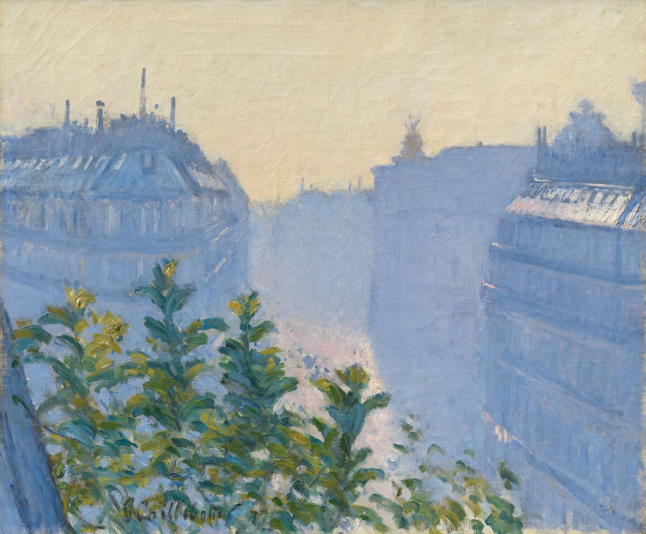 Tedesco:  Rue Halévy, Blick von einem Balkon Rue Halévy, vista da un balcone da Gustave Caillebotte