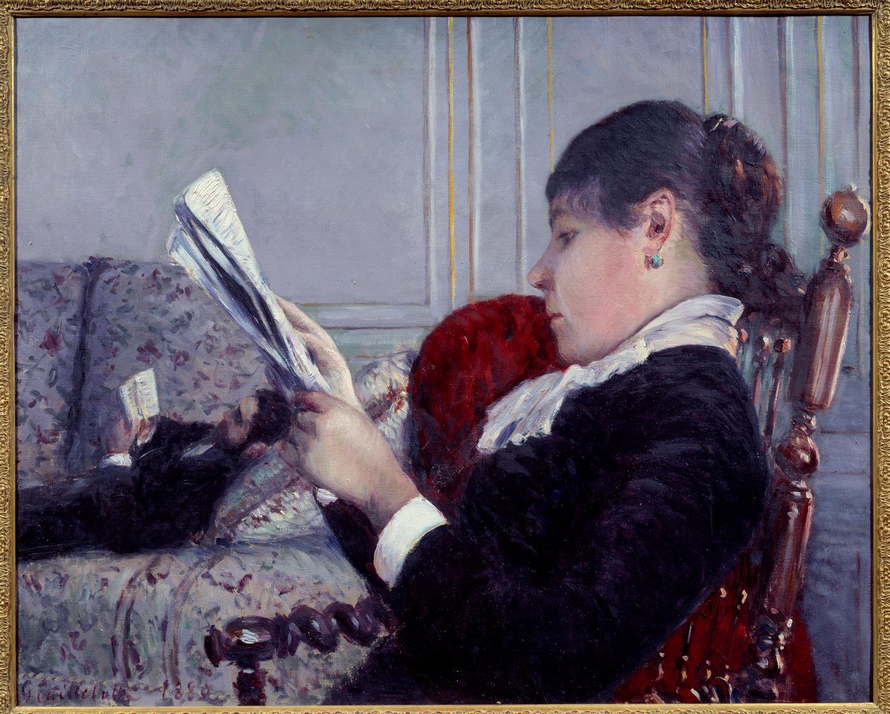 Interno, il lettore da Gustave Caillebotte