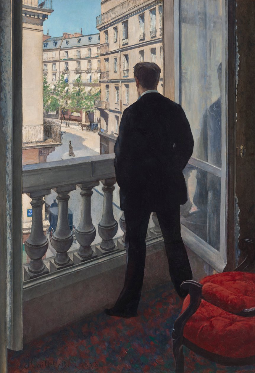 Giovane alla finestra da Gustave Caillebotte