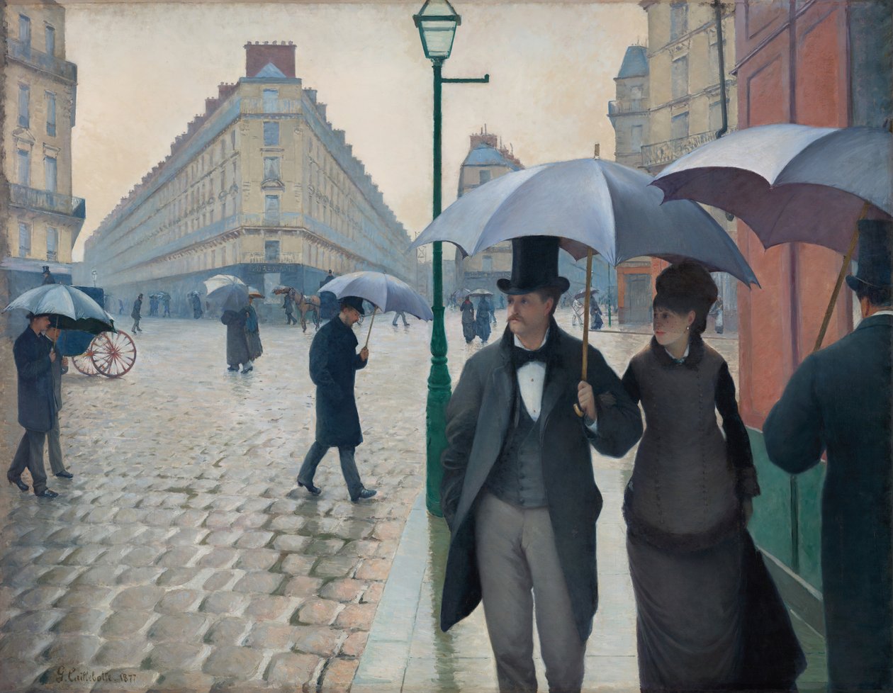 Strada di Parigi, giorno di pioggia da Gustave Caillebotte