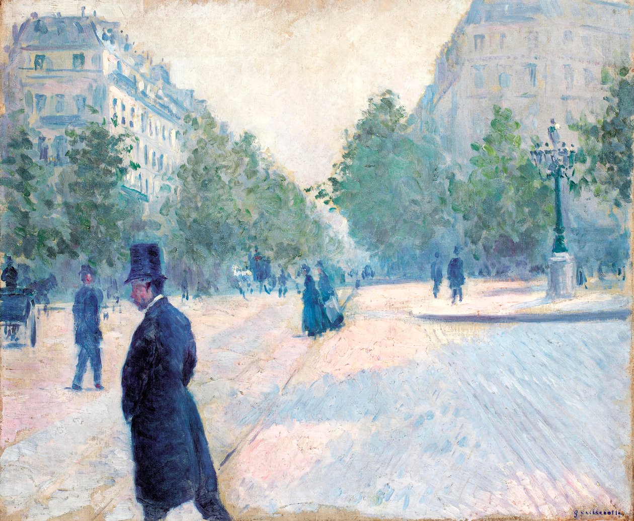 Place Saint Augustin, tempo nebbioso da Gustave Caillebotte