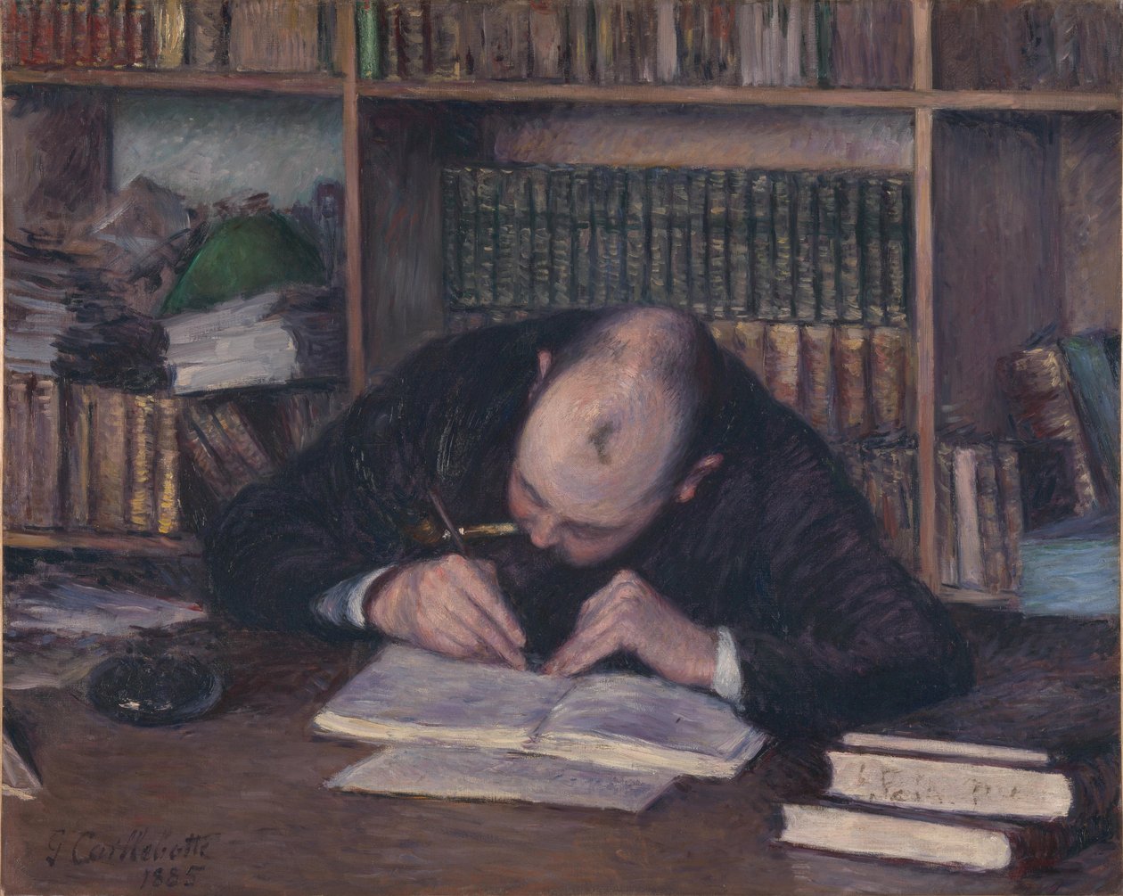 Ritratto del libraio E. J. Fontaine, 1885 da Gustave Caillebotte