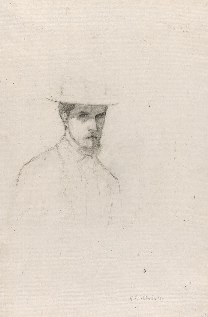 Autoritratto con cappello da Gustave Caillebotte