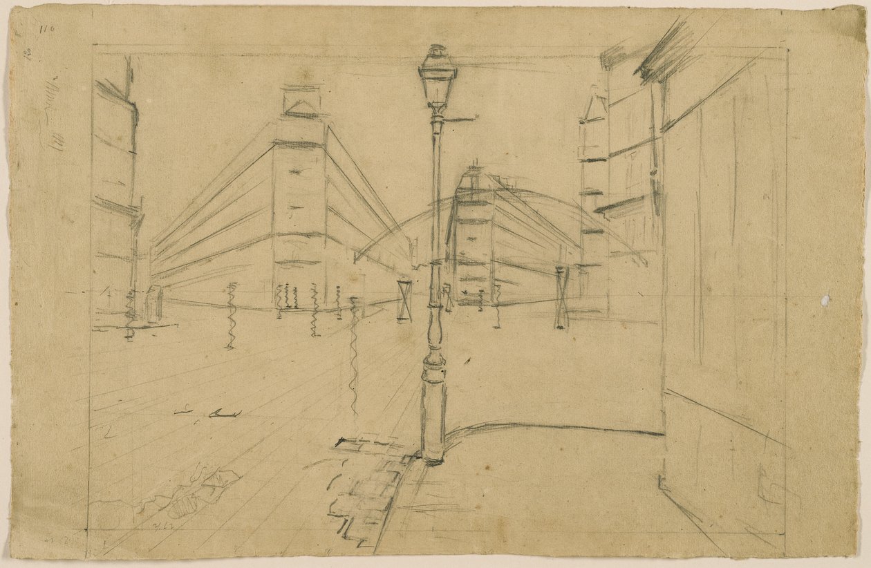 Studio per Paris Street; Giorno di pioggia da Gustave Caillebotte