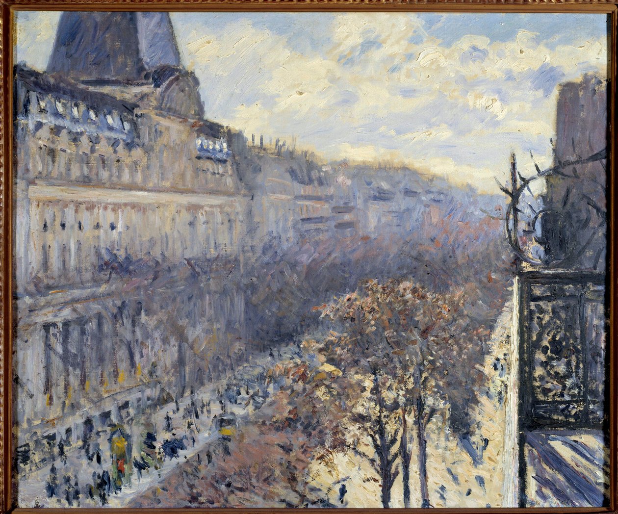 Il Boulevard des Italiens a Parigi da Gustave Caillebotte