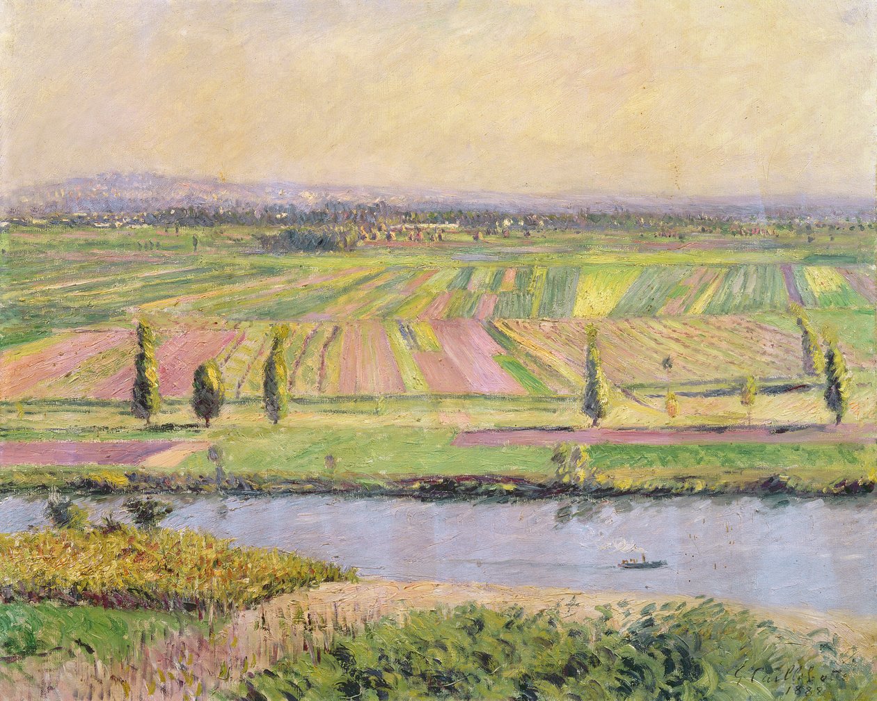 La pianura di Gennevilliers dalle colline di Argenteuil, 1888 da Gustave Caillebotte
