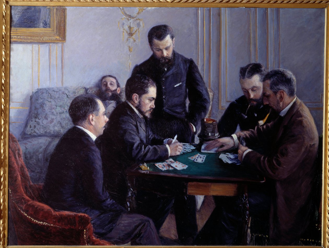 La partita di bésigue da Gustave Caillebotte