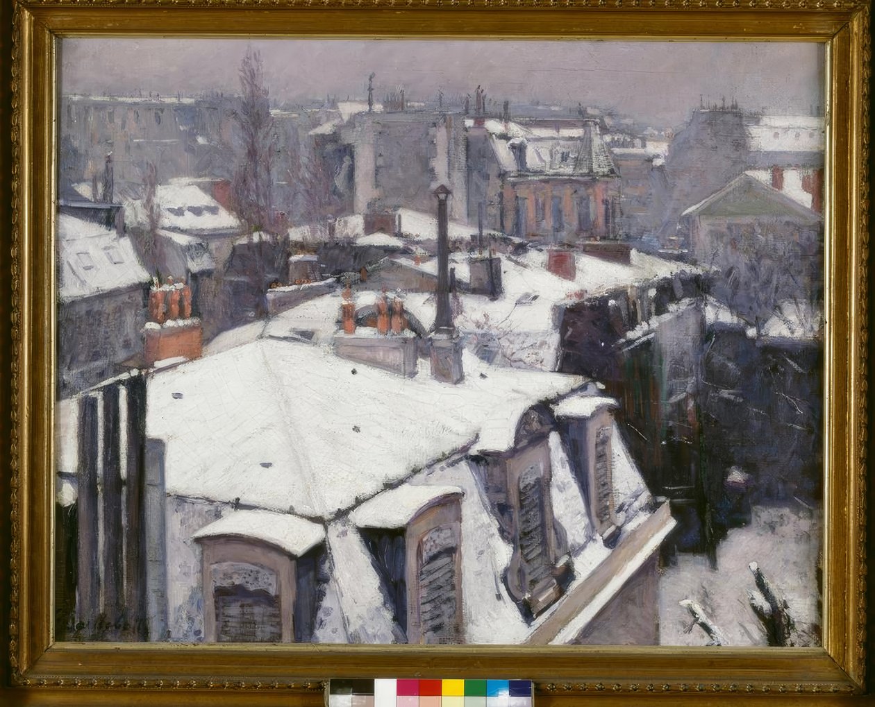 Vista dei tetti (Effetto di neve), detto Tetti sotto la neve da Gustave Caillebotte